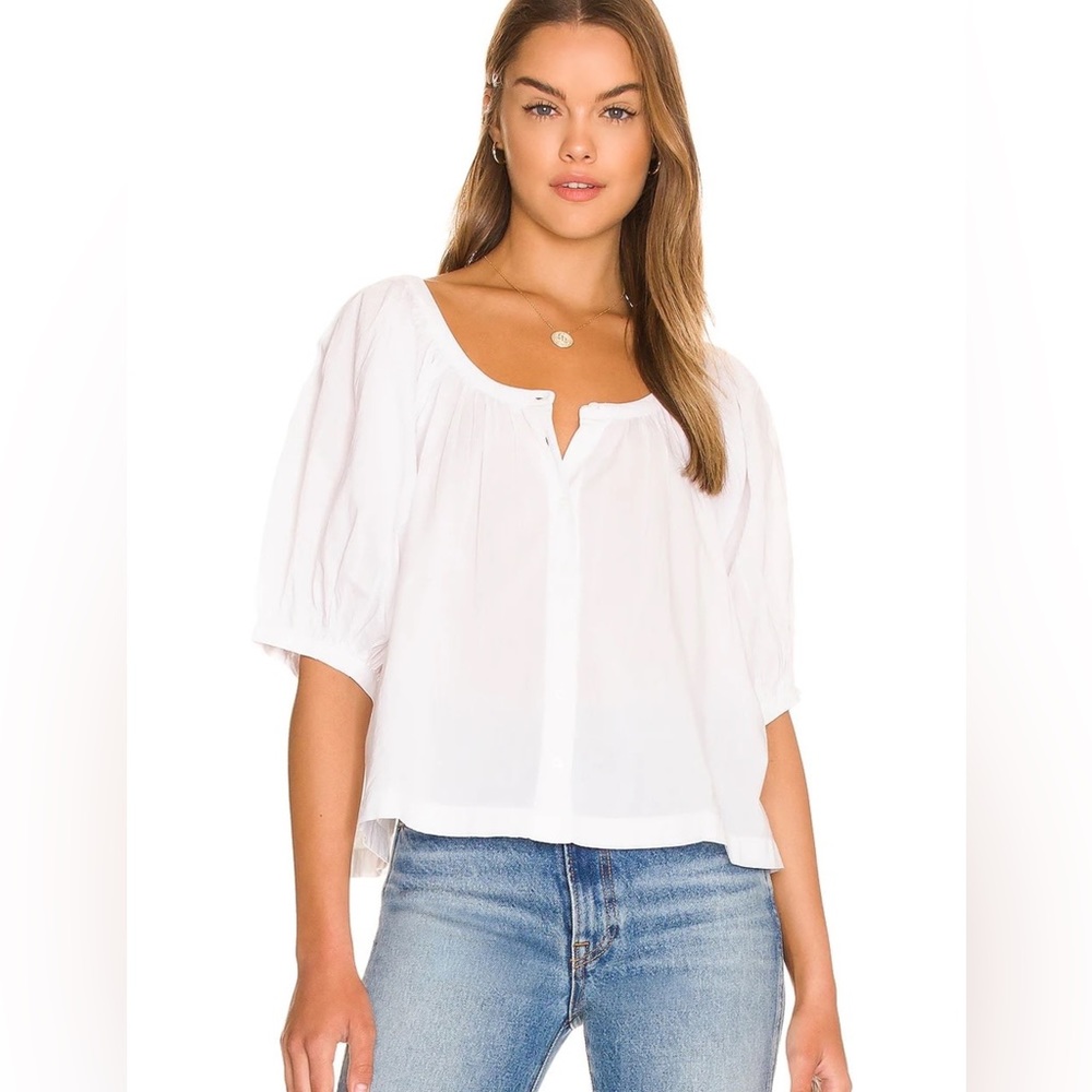 Sundry Puff Sleeve Blouse
White